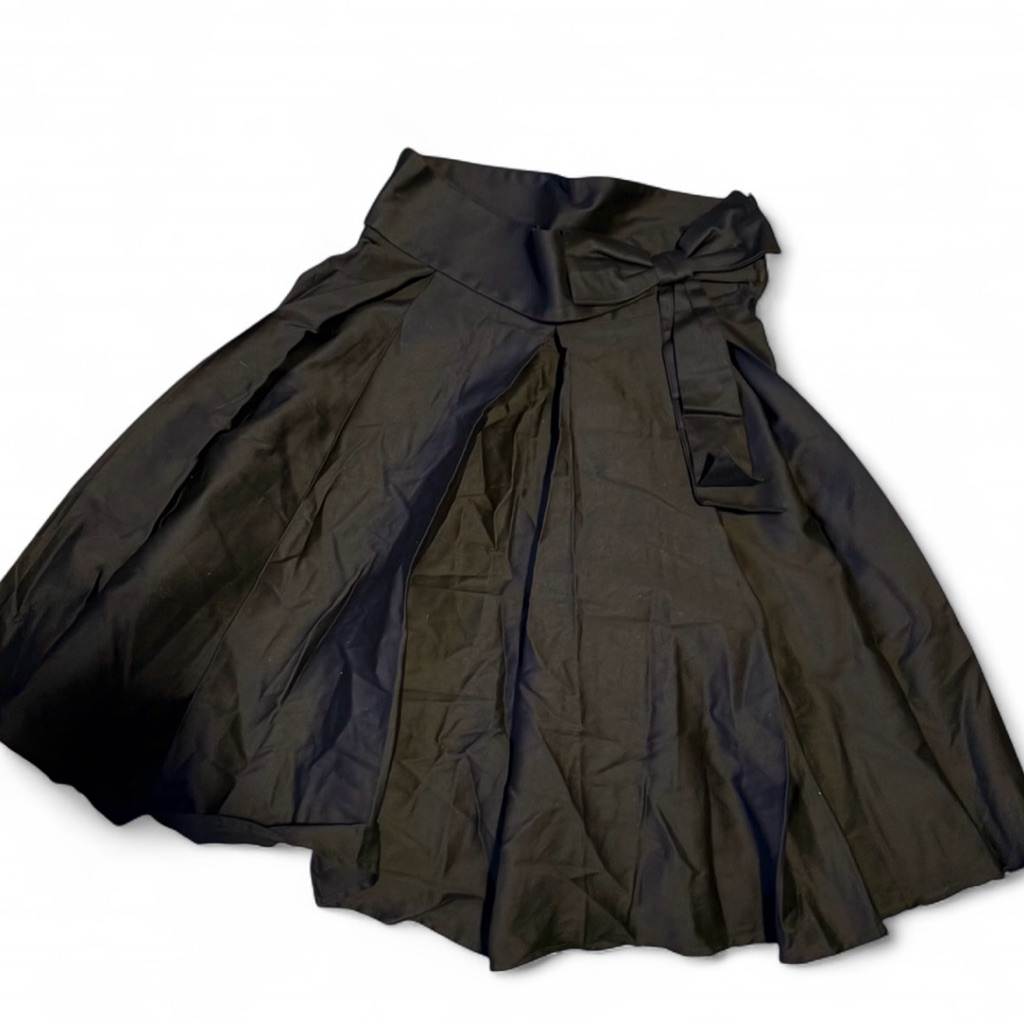 Pinup Couture Pleated Midi Skirt With Side Tie